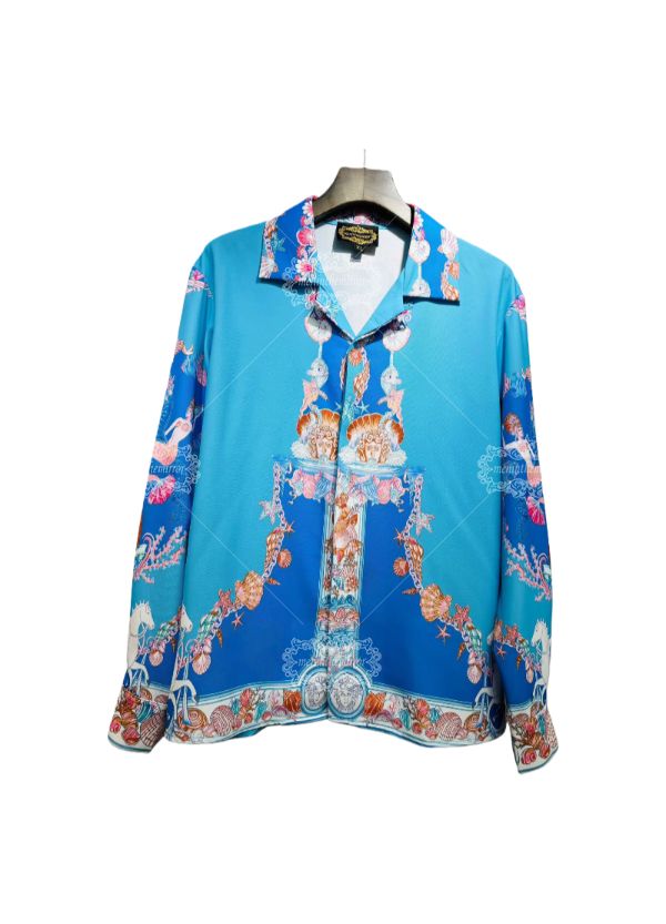 الأزرق التباين الباروك شعار المحملة / معرض لوكس