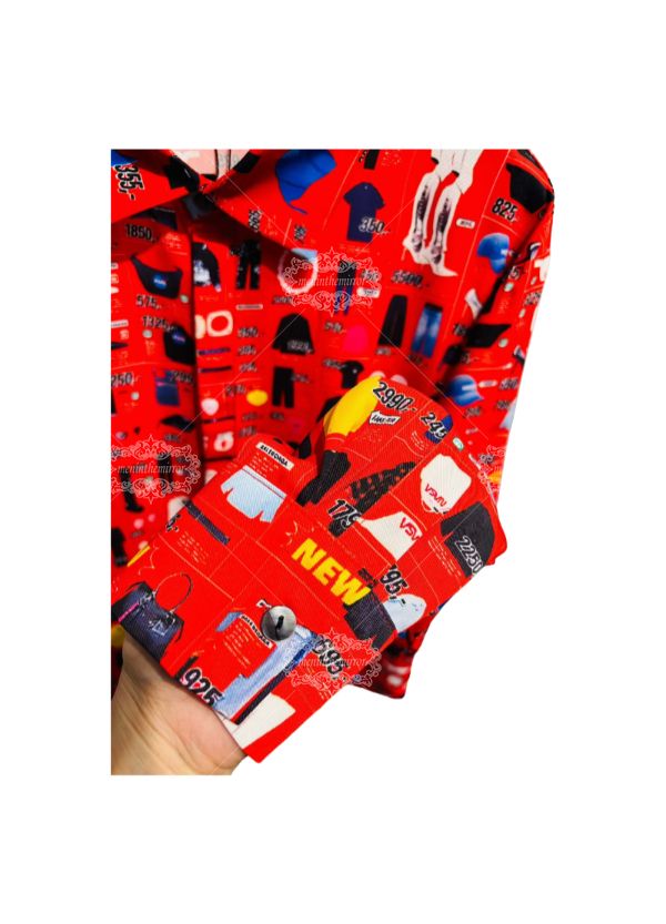 الأحمر البوب الفن المنتج الرموز قميص / الترفيه طوق