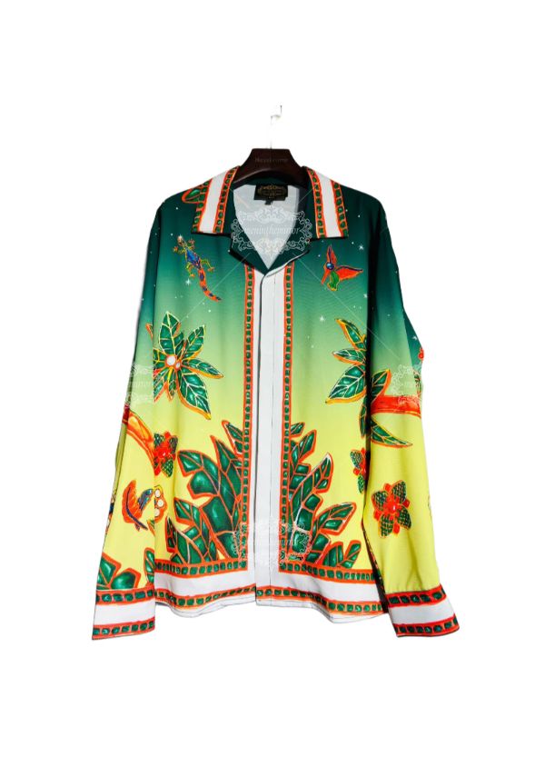 الرجعية نادي التنس التدرج قميص / لوكس الاستوائية رياضية طويلة