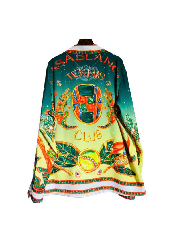 الرجعية نادي التنس التدرج قميص / لوكس الاستوائية رياضية طويلة