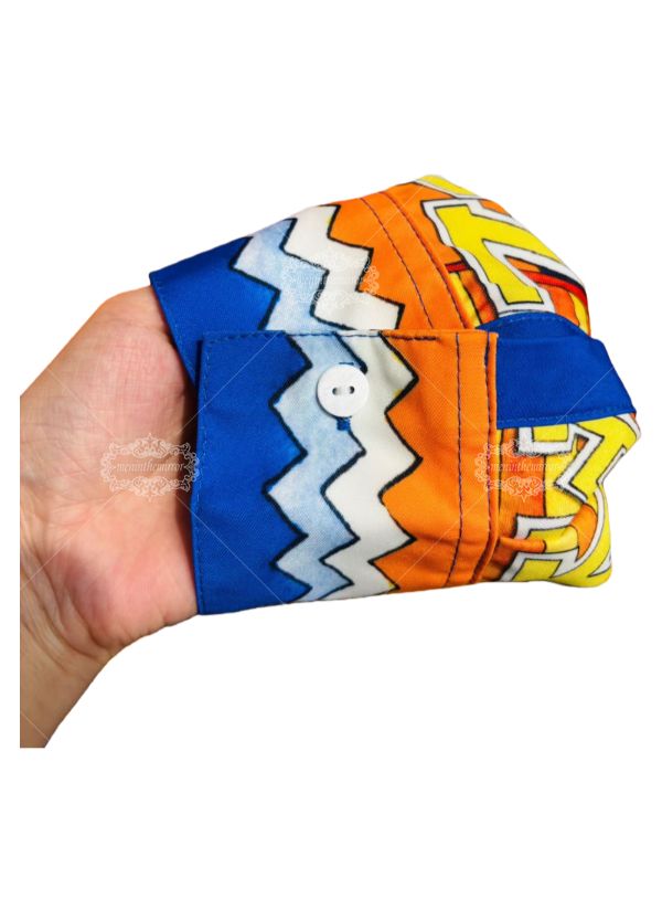 عميق البحرية الذهب طباعة هندسية قميص / الظلام لوكس نمط النص قصيرة