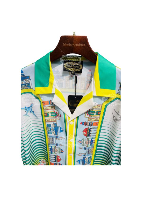 الذهب الأسود هندسية سيتي سكيب المحملة / معرض لوكس