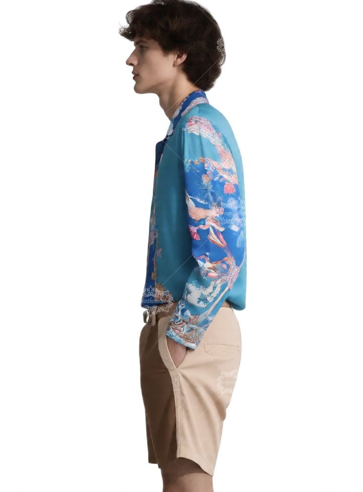 الأزرق التباين الباروك شعار المحملة / معرض لوكس