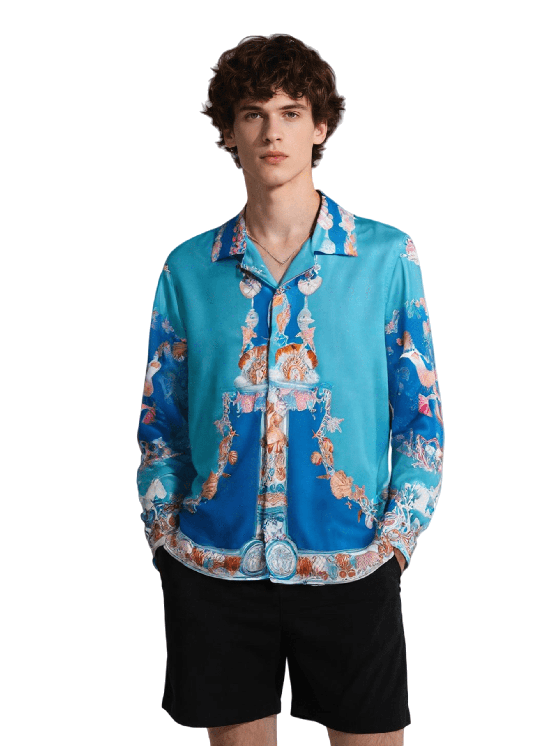 الأزرق التباين الباروك شعار المحملة / معرض لوكس