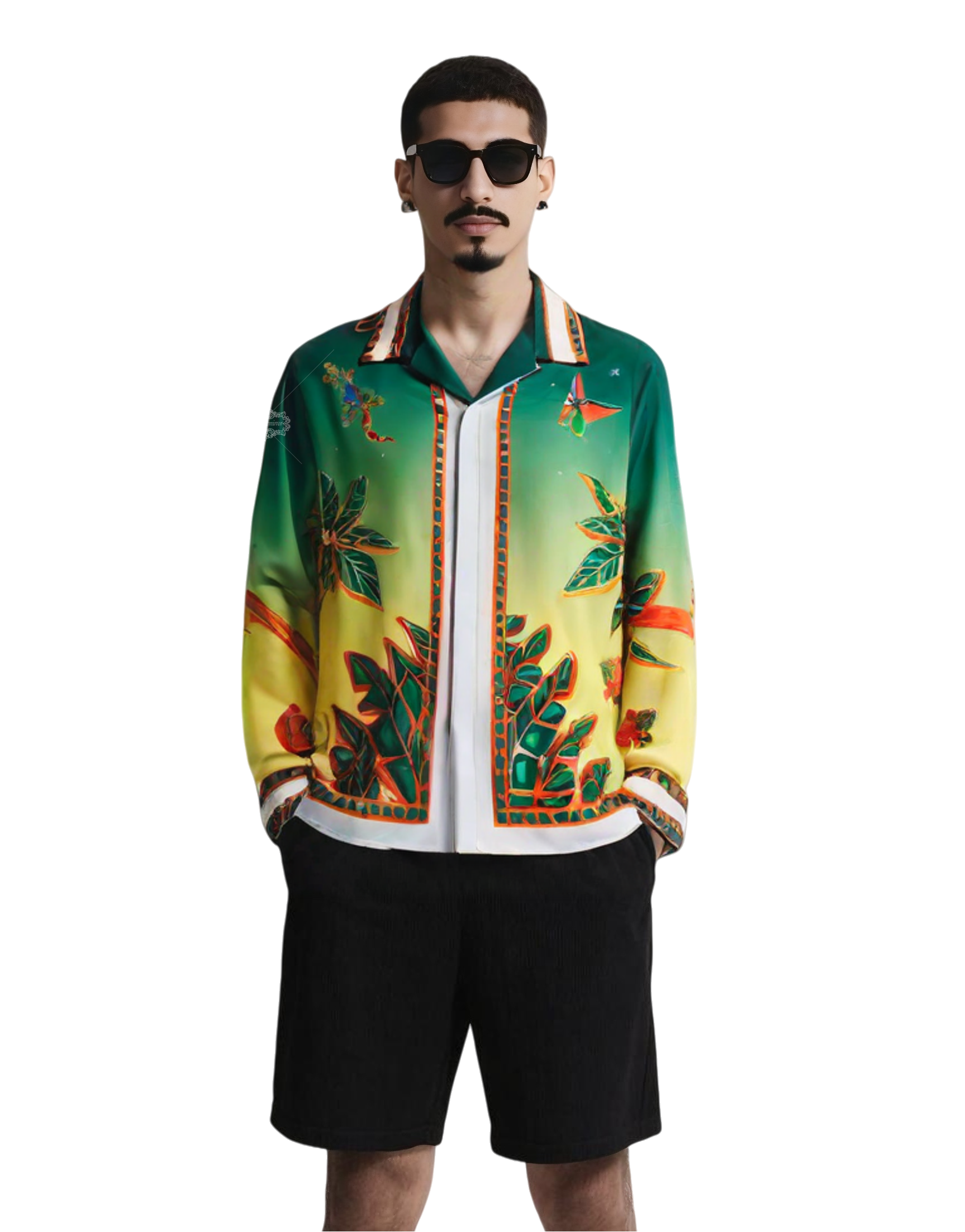 الرجعية نادي التنس التدرج قميص / لوكس الاستوائية رياضية طويلة