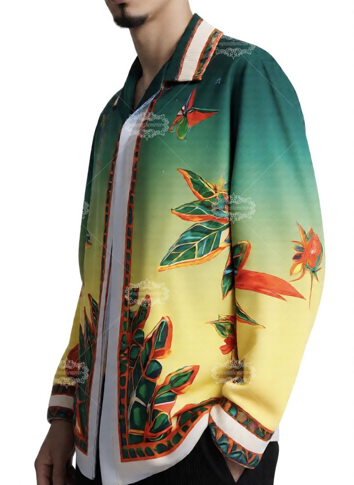 الرجعية نادي التنس التدرج قميص / لوكس الاستوائية رياضية طويلة