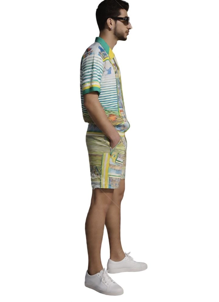 الذهب الأسود هندسية سيتي سكيب المحملة / معرض لوكس