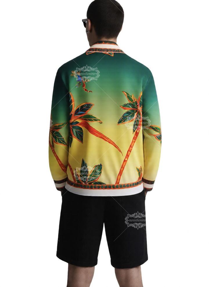 الرجعية نادي التنس التدرج قميص / لوكس الاستوائية رياضية طويلة